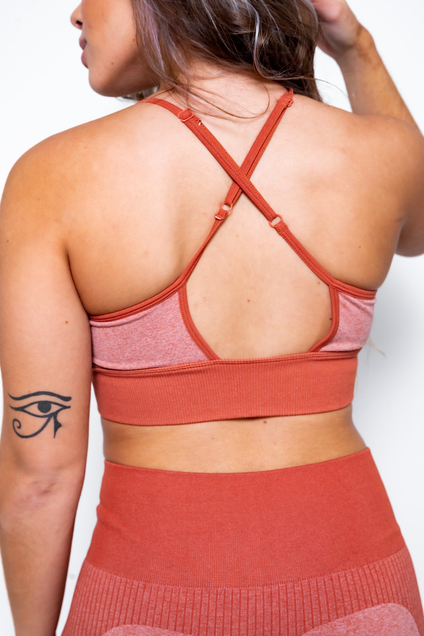 Seamless Pear Dots Sport bra - Coral – The Pear Square